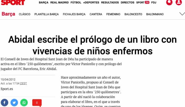 250 quilòmetres de Víctor Panicello al diari Sport