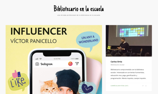 Bibliotercario en la escuela reseña de Influencer de Víctor Panicello