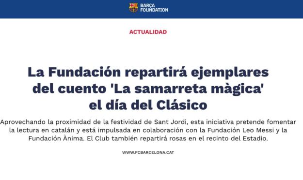 La samarreta màgica Barça Fundation