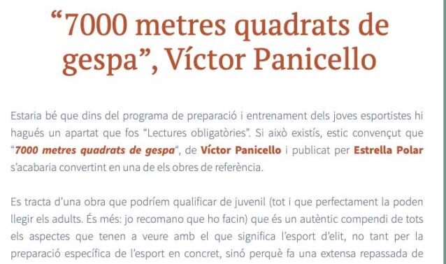 7000 metres quadrats de gespa de Víctor Panicello